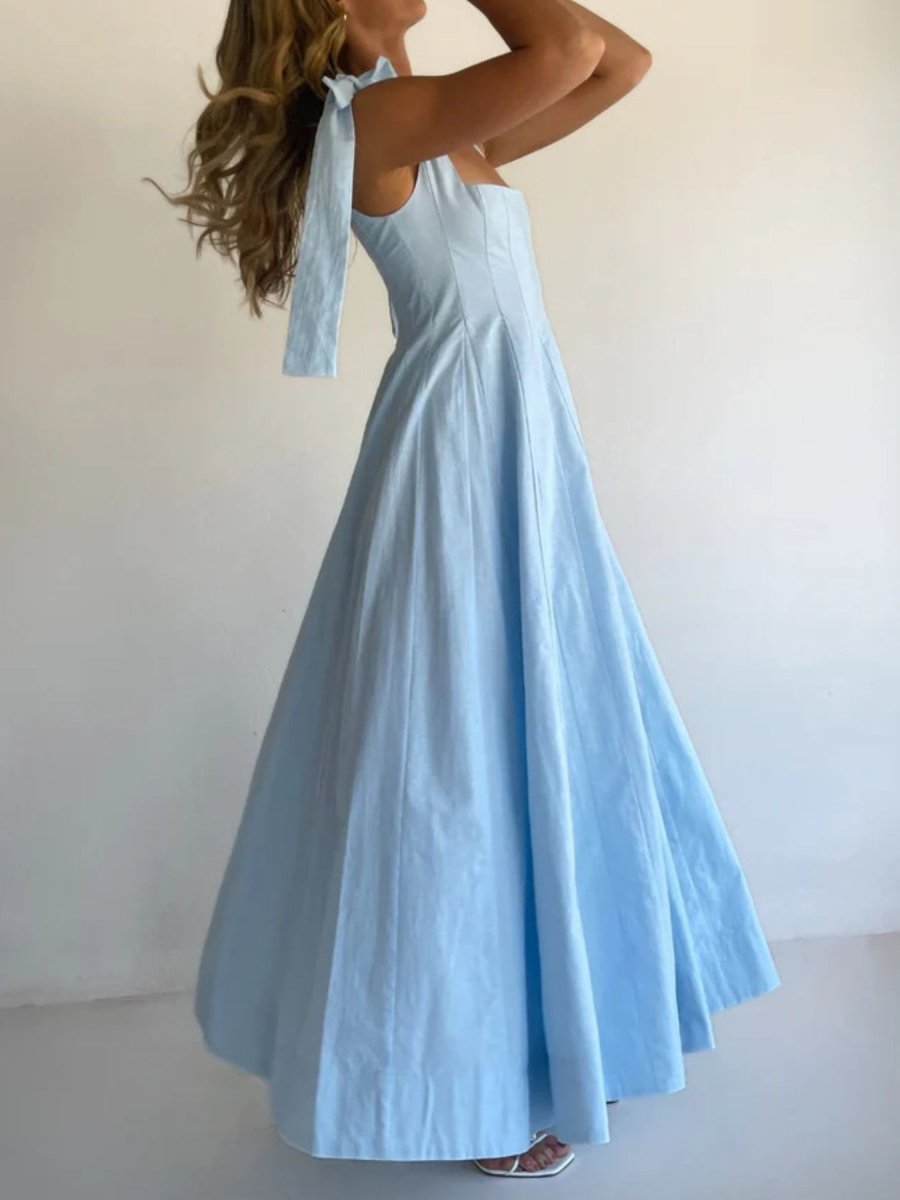 Gradient Tie Shoulder Maxi Dress - 