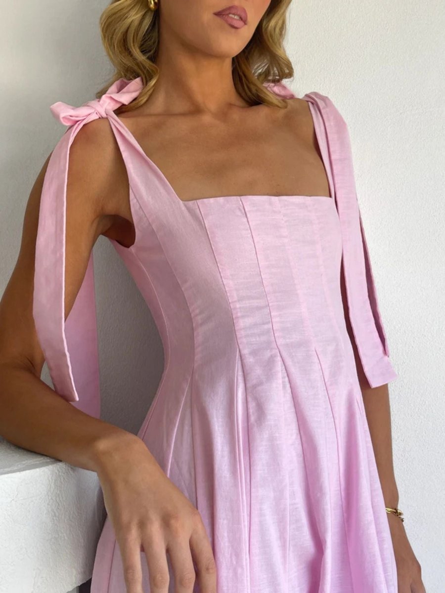 Gradient Tie Shoulder Maxi Dress - 