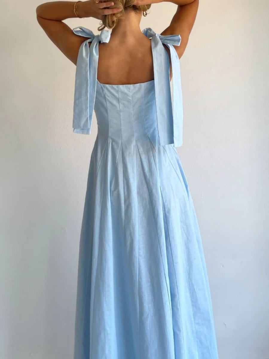 Gradient Tie Shoulder Maxi Dress - 