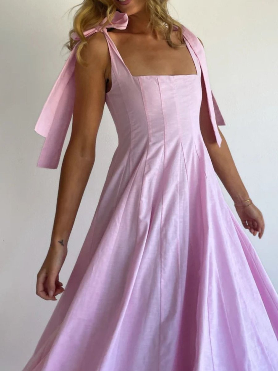 Gradient Tie Shoulder Maxi Dress - 