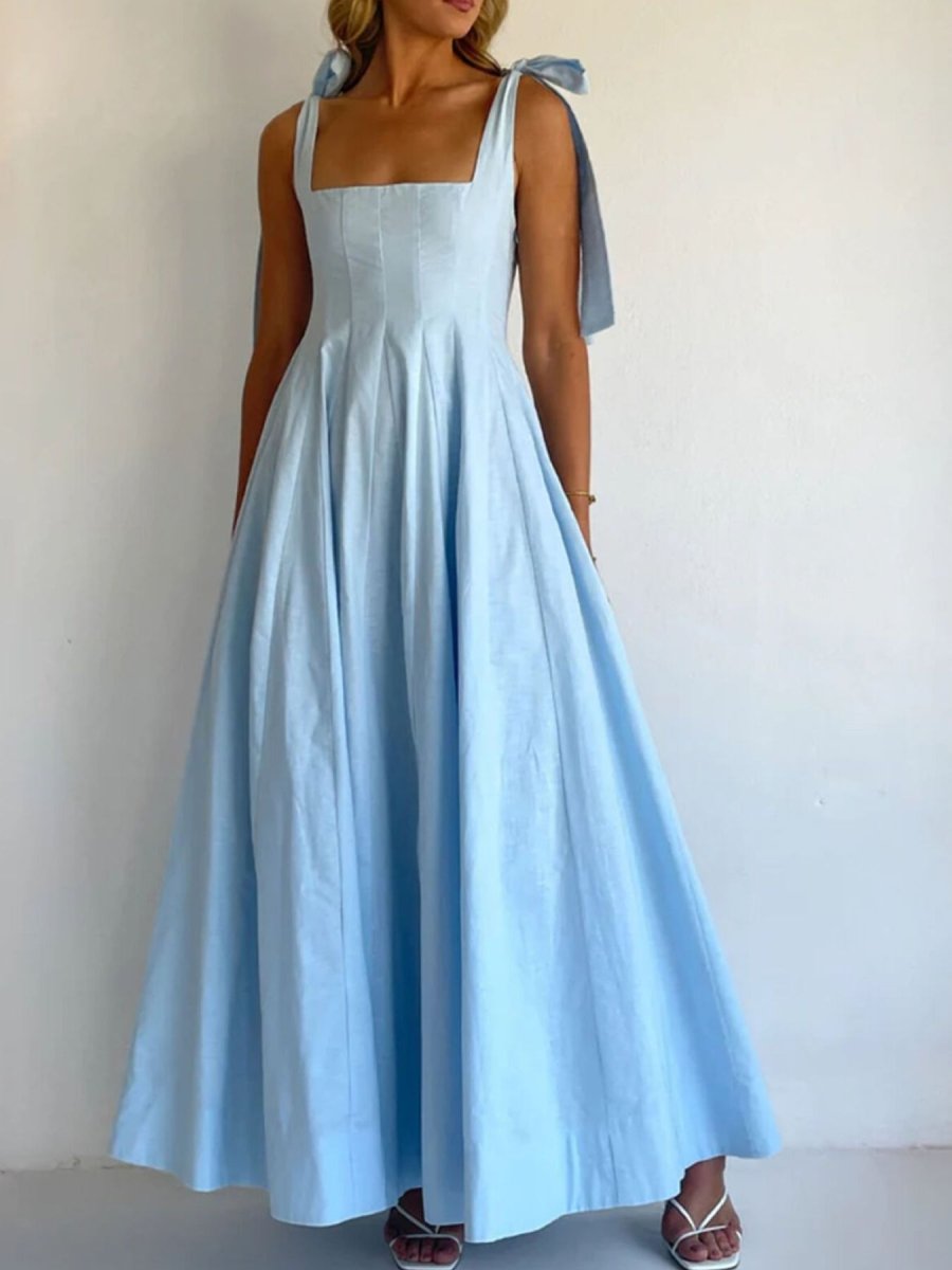 Gradient Tie Shoulder Maxi Dress - 