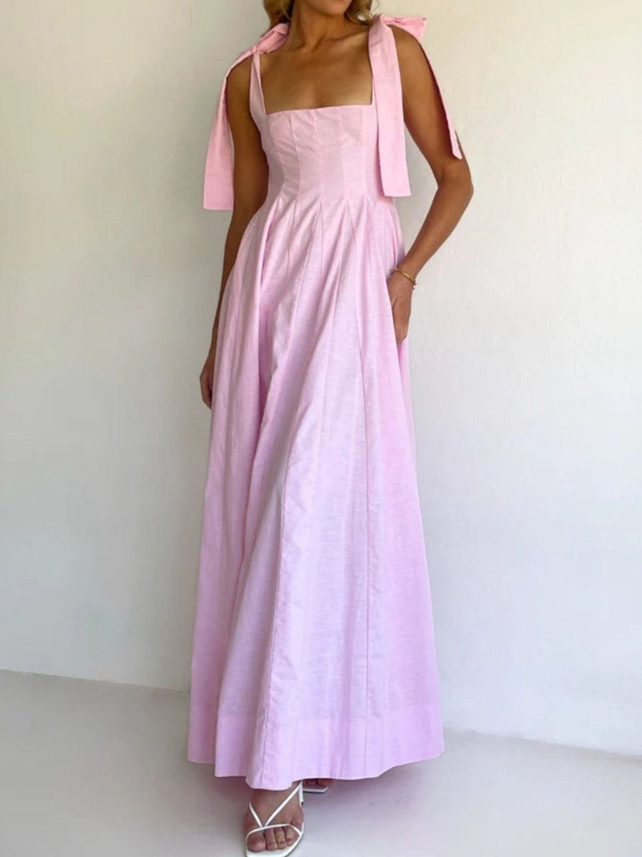 Gradient Tie Shoulder Maxi Dress - 
