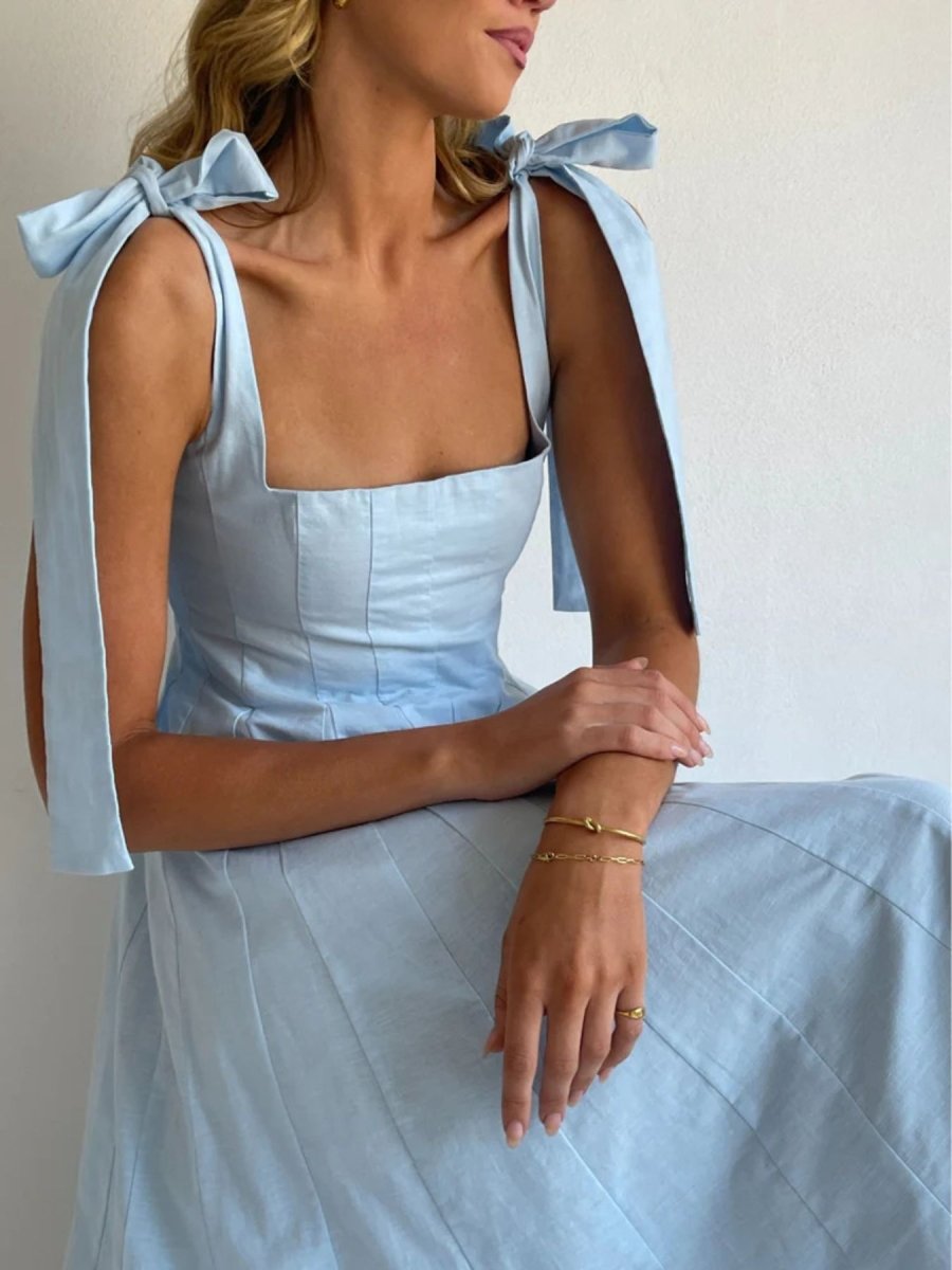 Gradient Tie Shoulder Maxi Dress - 
