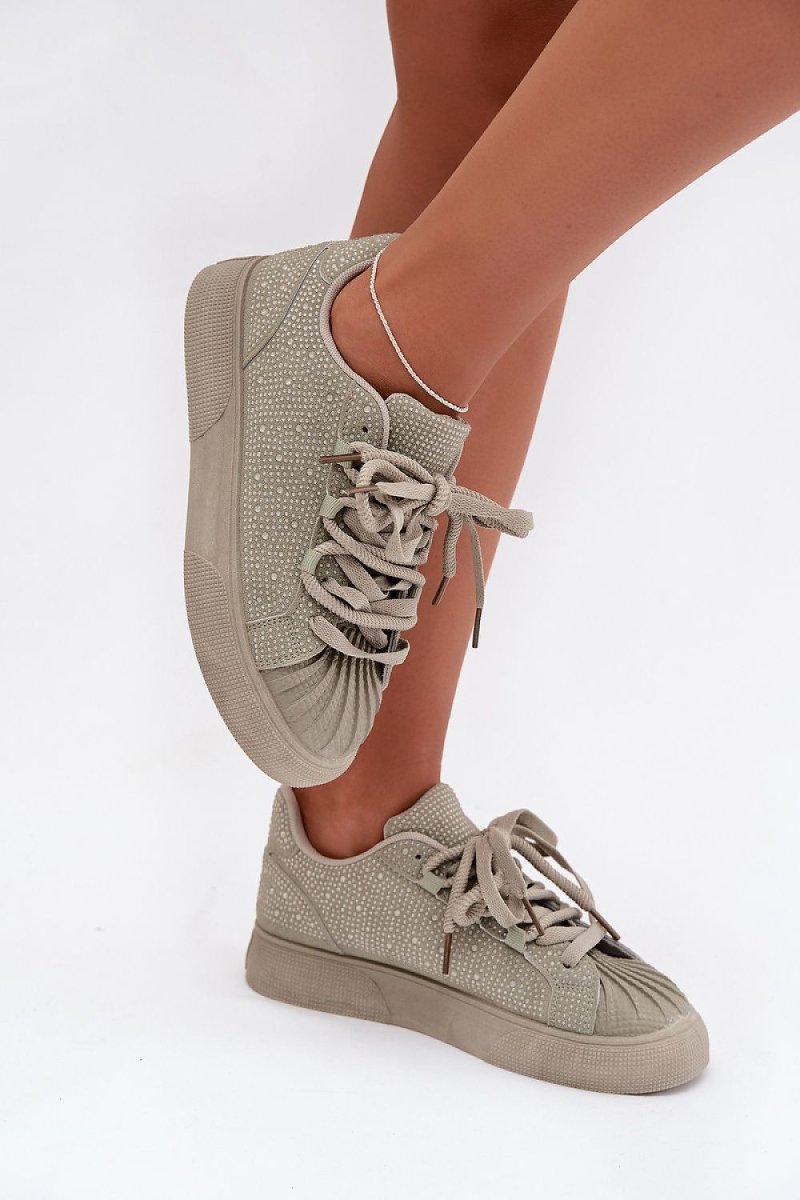 Green Zircon Sneakers - Women's - 