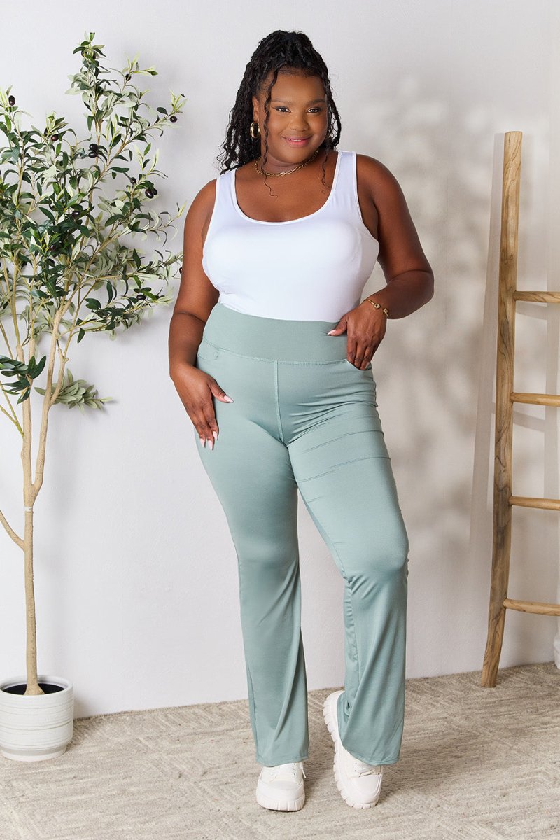 Heimish Full Size Wide Waistband Sports Pants - Bottoms