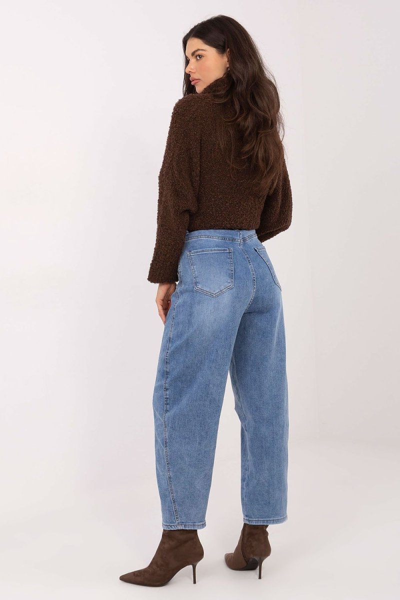 High Waist Balloon Fit Jeans - 