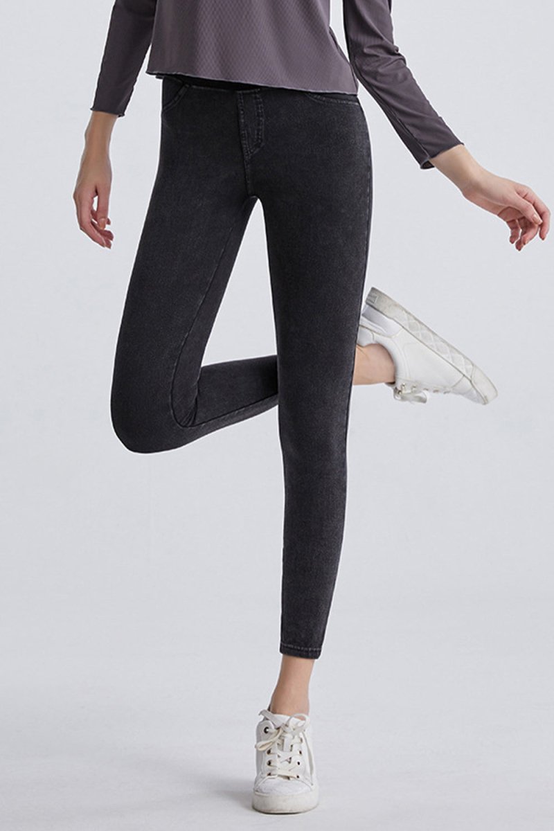 High Waist Cropped Jeans - Bottoms Sale