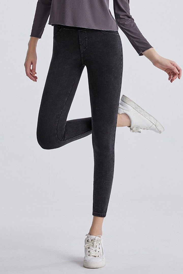 High Waist Cropped Jeans - Bottoms Sale