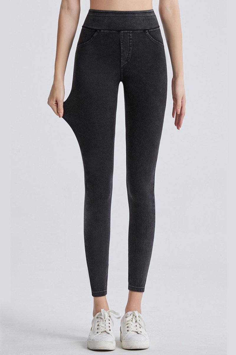 High Waist Cropped Jeans - Bottoms Sale