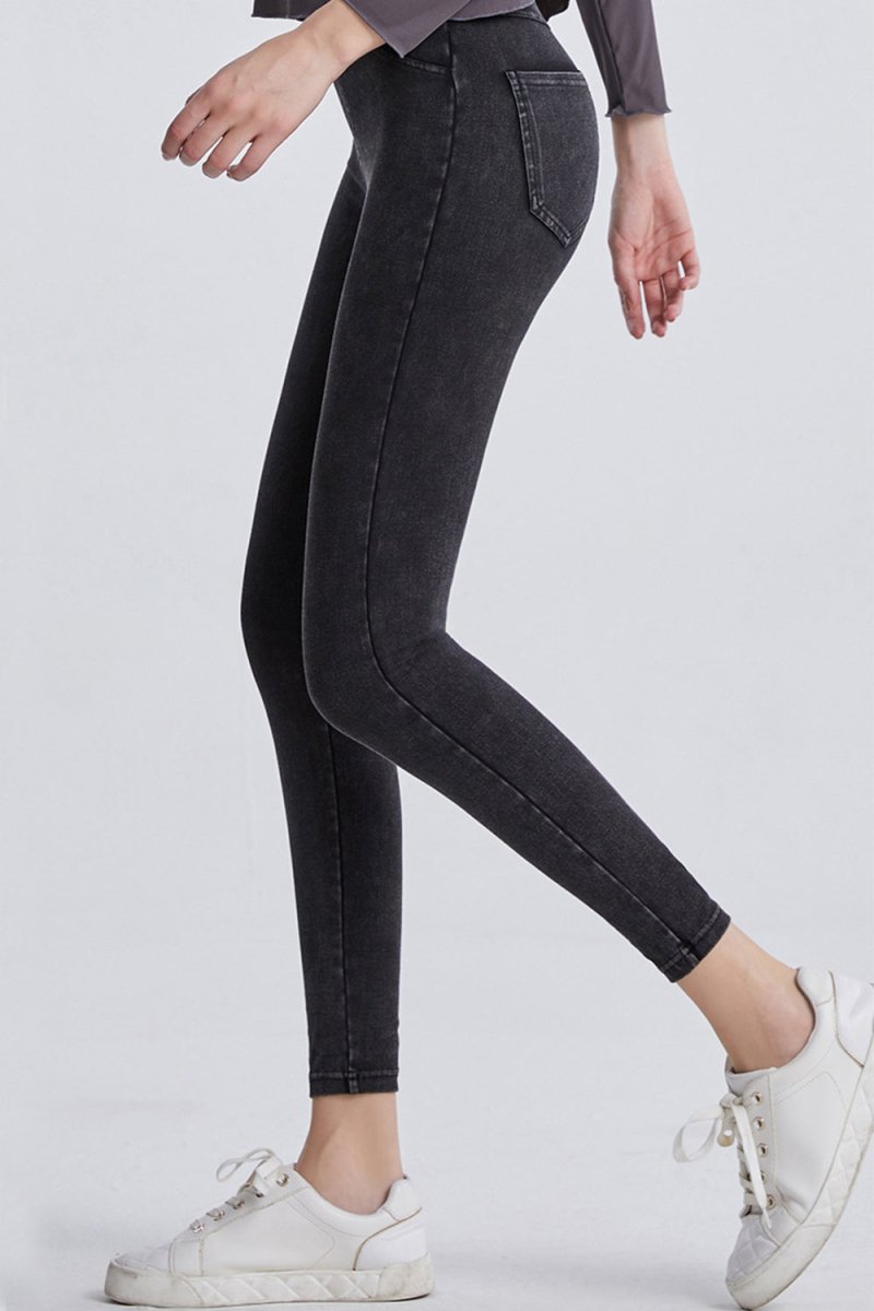 High Waist Cropped Jeans - Bottoms Sale