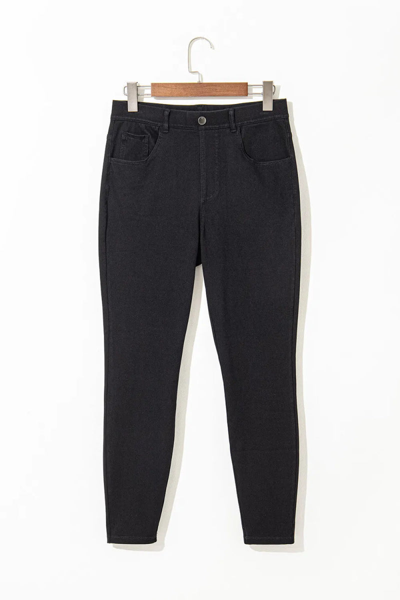 High Waist Jeans with Pockets - Bottoms Sale