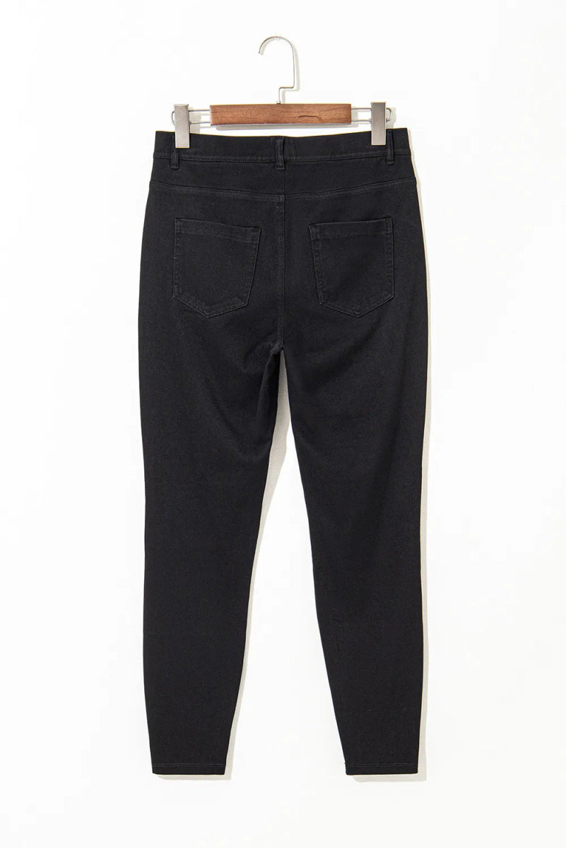 High Waist Jeans with Pockets - Bottoms Sale