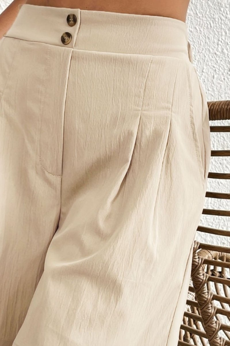 High Waist Shorts with Pockets - Bottoms