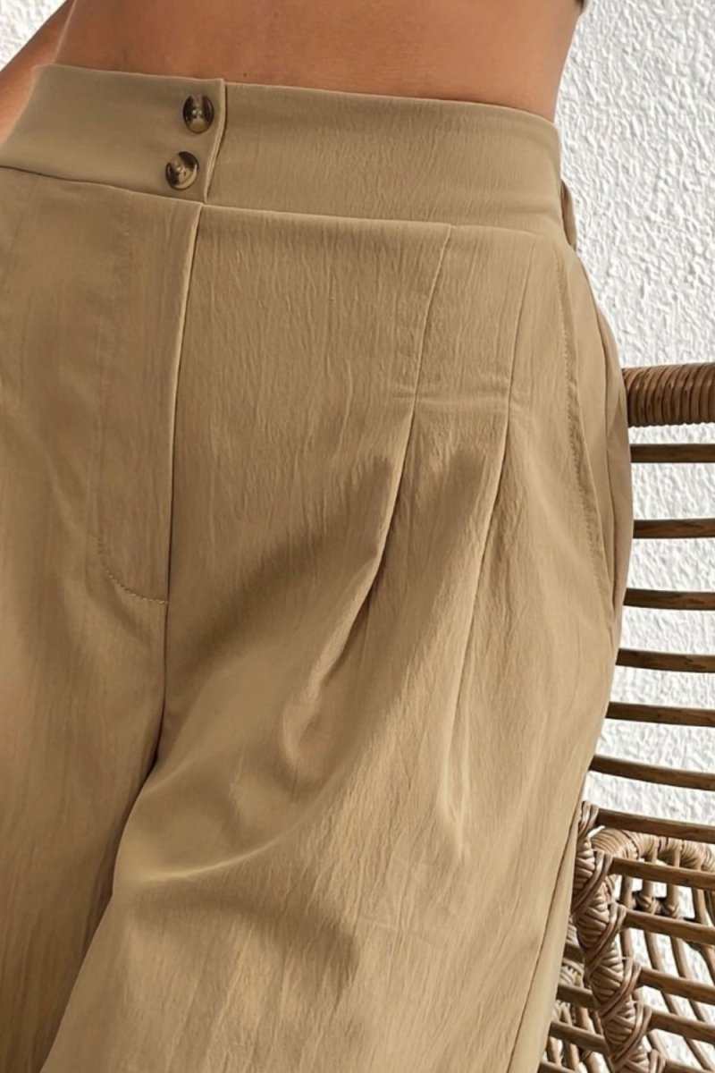 High Waist Shorts with Pockets - Bottoms