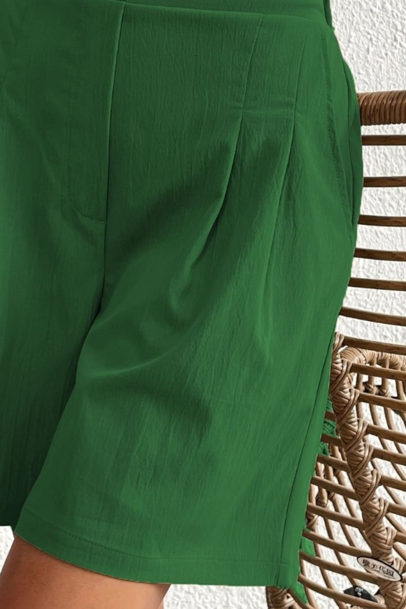 High Waist Shorts with Pockets - Bottoms
