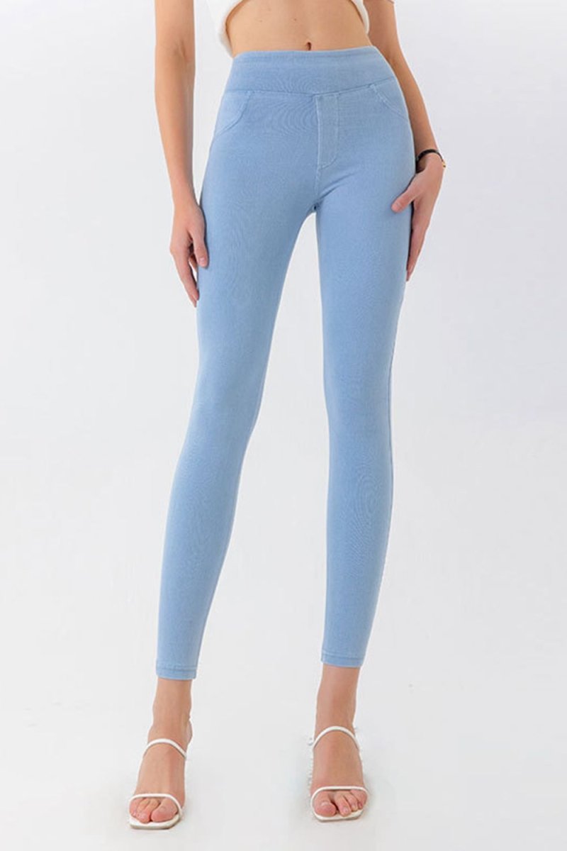 High Waist Skinny Jeans - Bottoms
