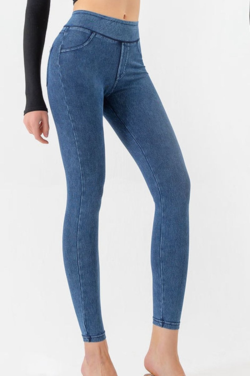 High Waist Skinny Jeans - Bottoms