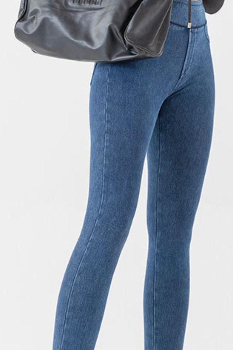 High Waist Skinny Jeans - Bottoms