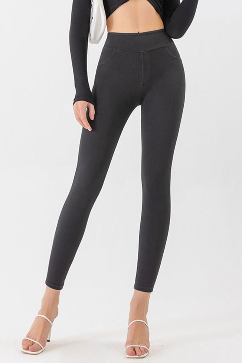 High Waist Skinny Jeans - Bottoms