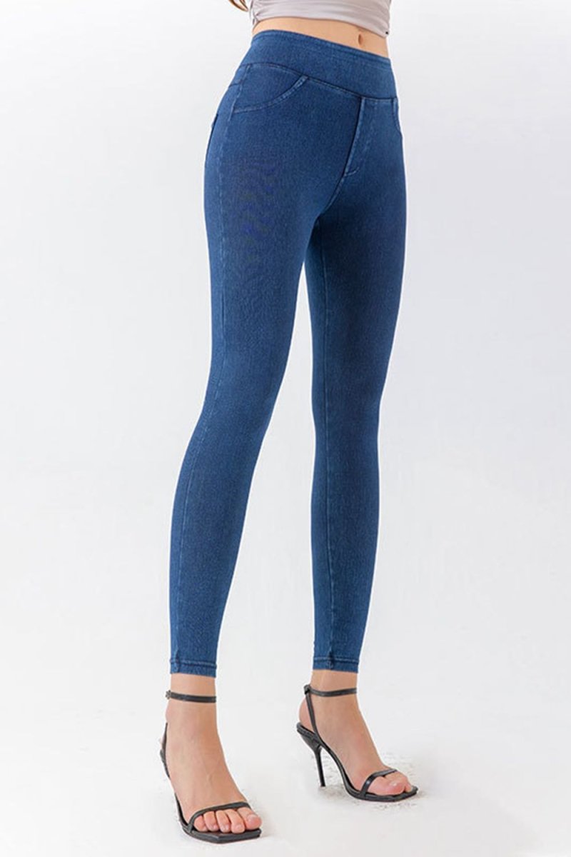 High Waist Skinny Jeans - Bottoms
