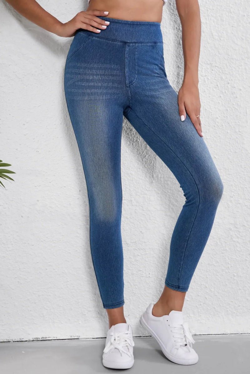 High Waist Skinny Jeans - Bottoms