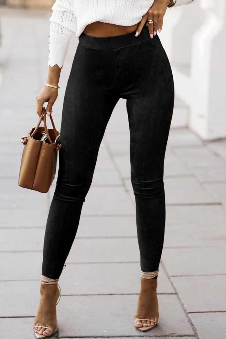 High Waist Skinny Leggings - Bottoms