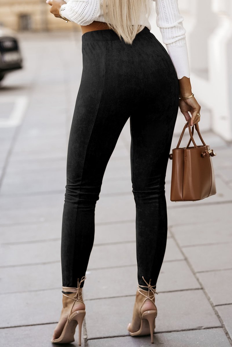 High Waist Skinny Leggings - Bottoms
