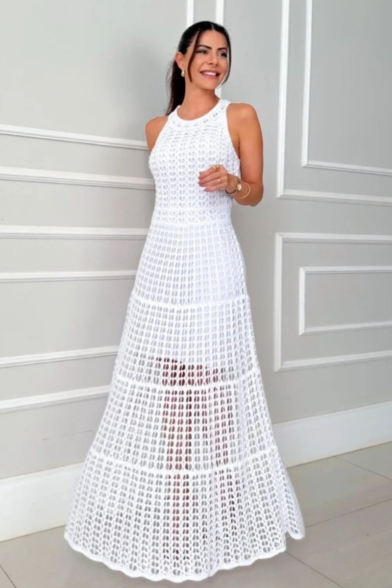 Hollowed - Out Sleeveless Maxi Dress - New Arrivals