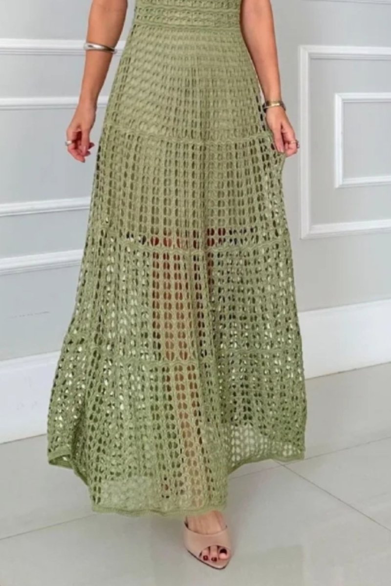 Hollowed - Out Sleeveless Maxi Dress - New Arrivals