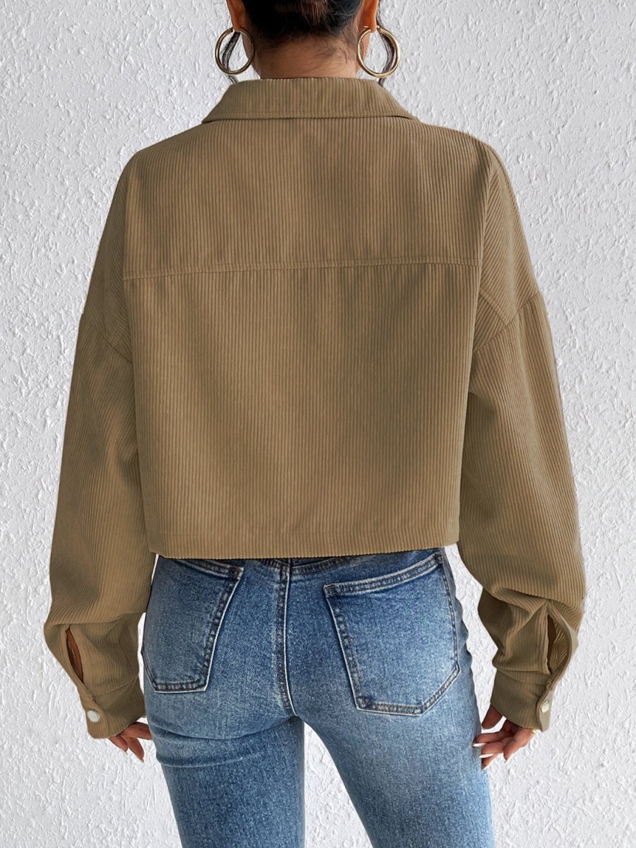 Honey Snap Down Long Sleeve Jacket - Outerwear
