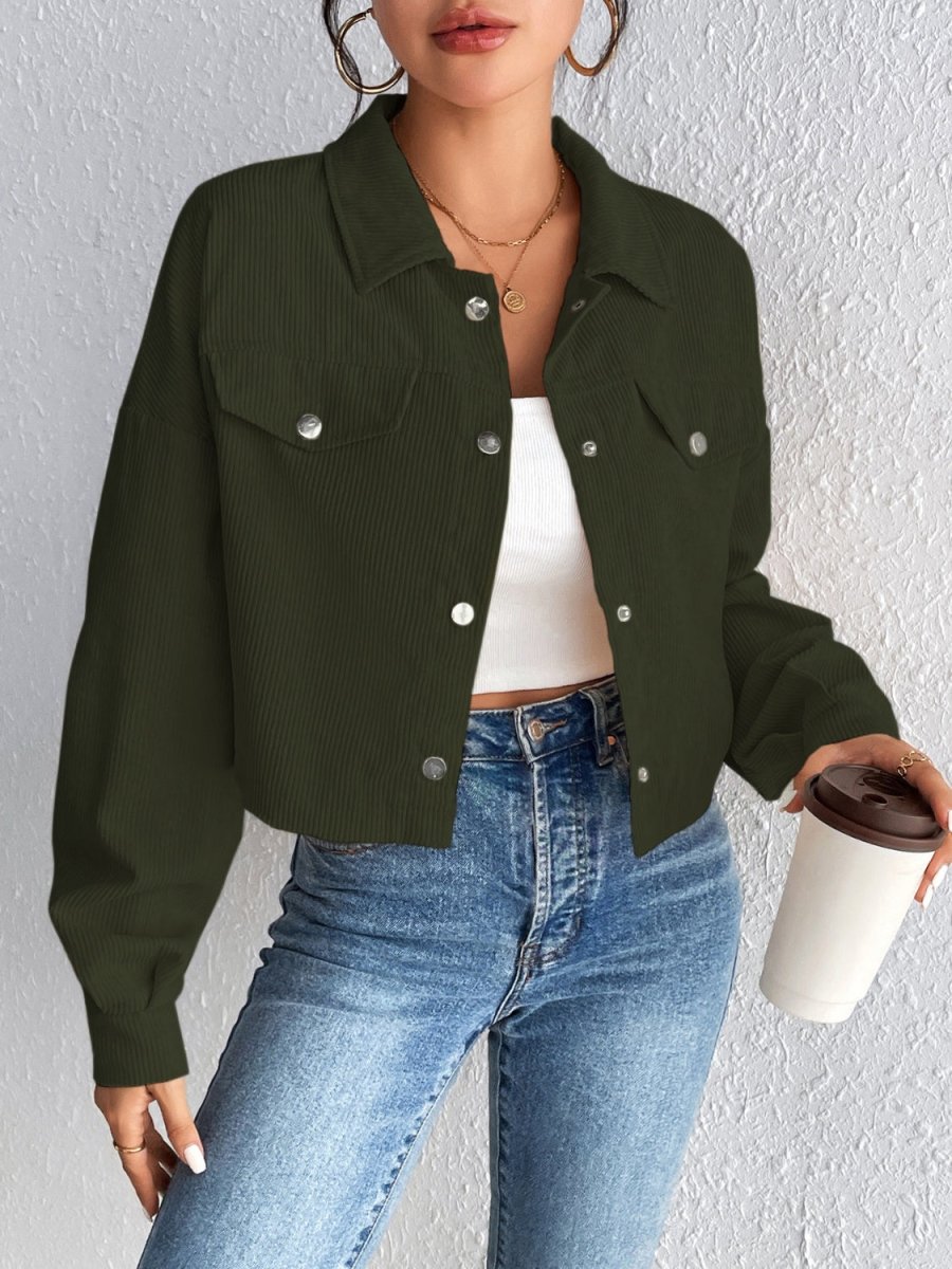 Honey Snap Down Long Sleeve Jacket - Outerwear