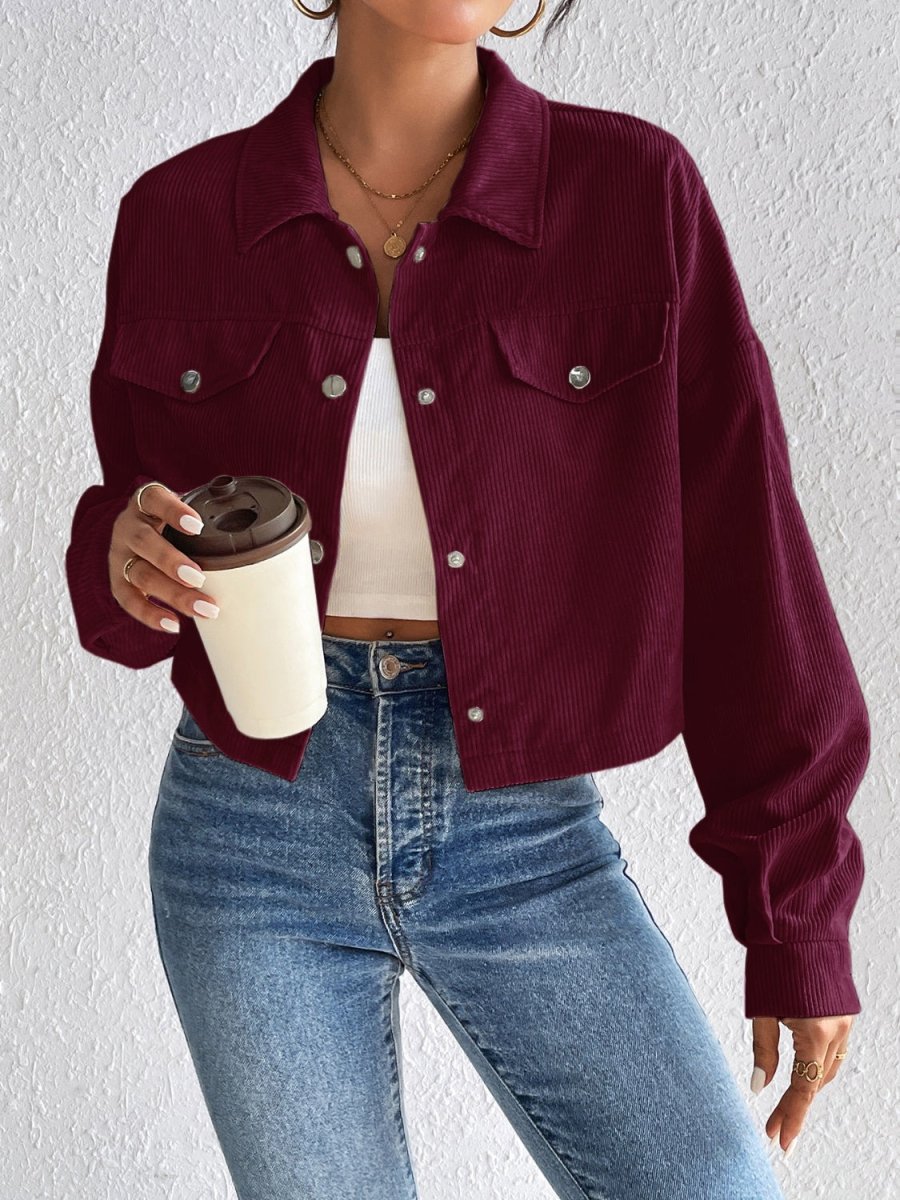 Honey Snap Down Long Sleeve Jacket - Outerwear
