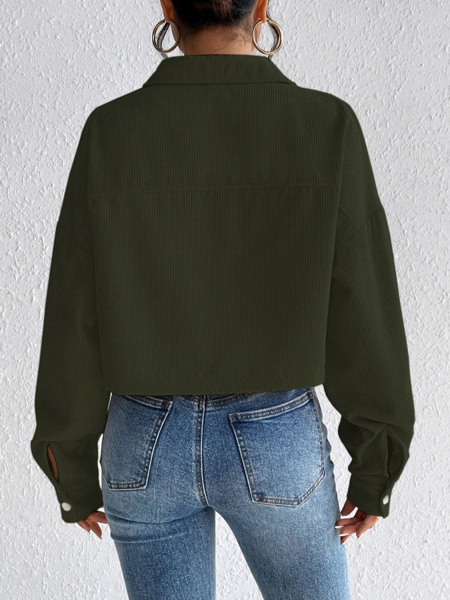 Honey Snap Down Long Sleeve Jacket - Outerwear