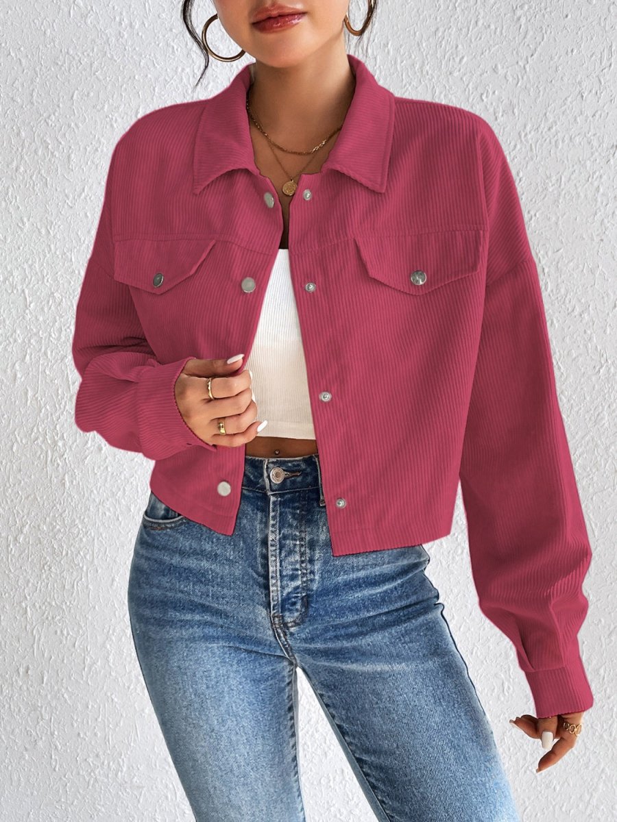 Honey Snap Down Long Sleeve Jacket - Outerwear