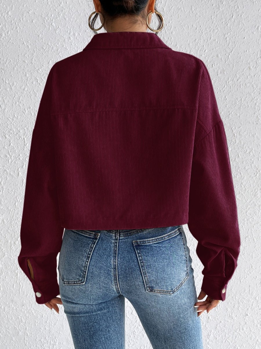 Honey Snap Down Long Sleeve Jacket - Outerwear