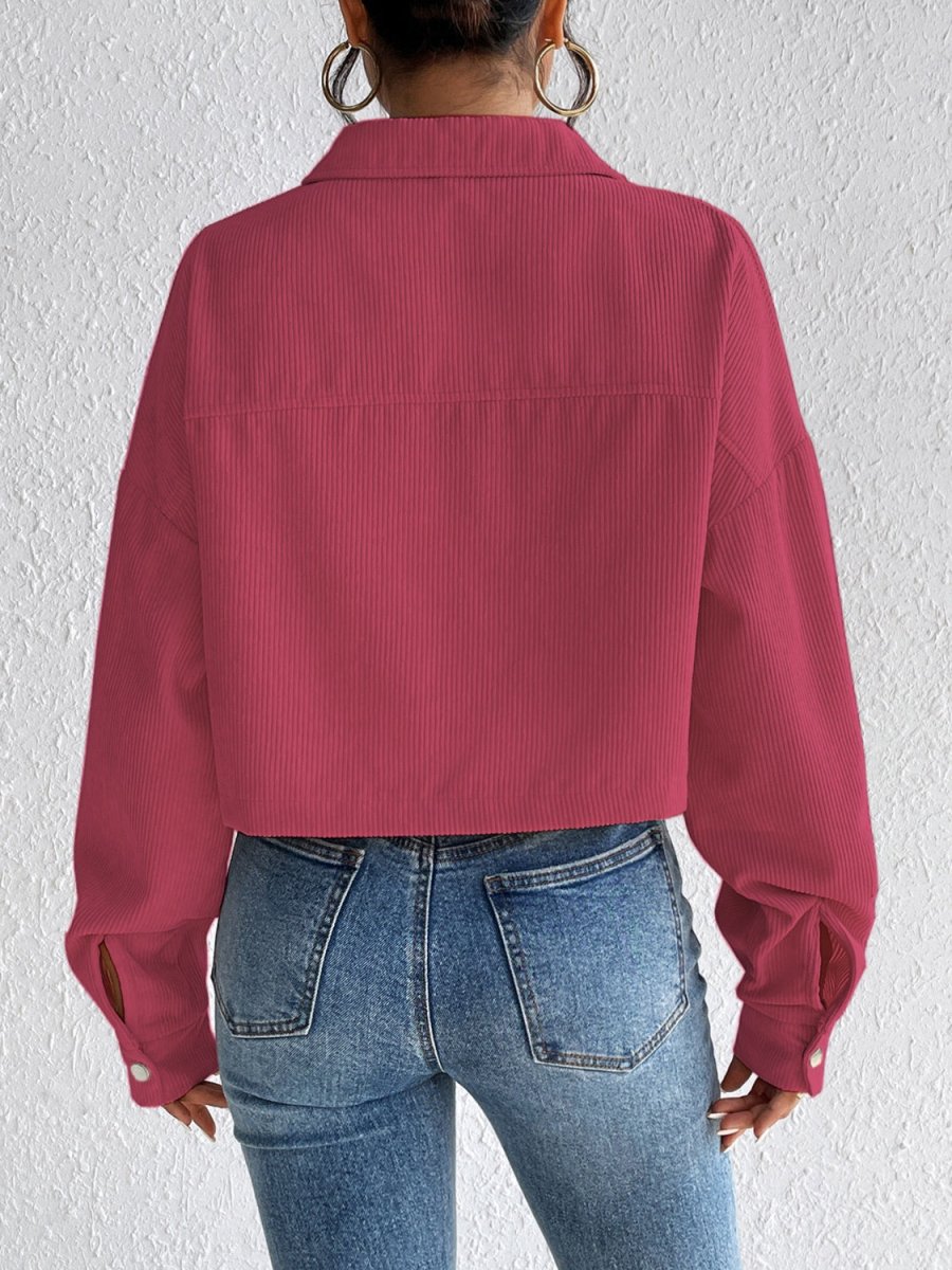 Honey Snap Down Long Sleeve Jacket - Outerwear