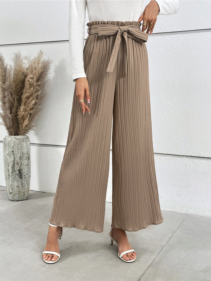 Honey Tied Wide Leg Long Pants - Bottoms