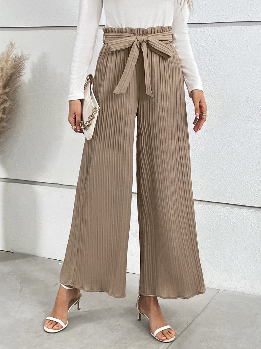 Honey Tied Wide Leg Long Pants - Bottoms