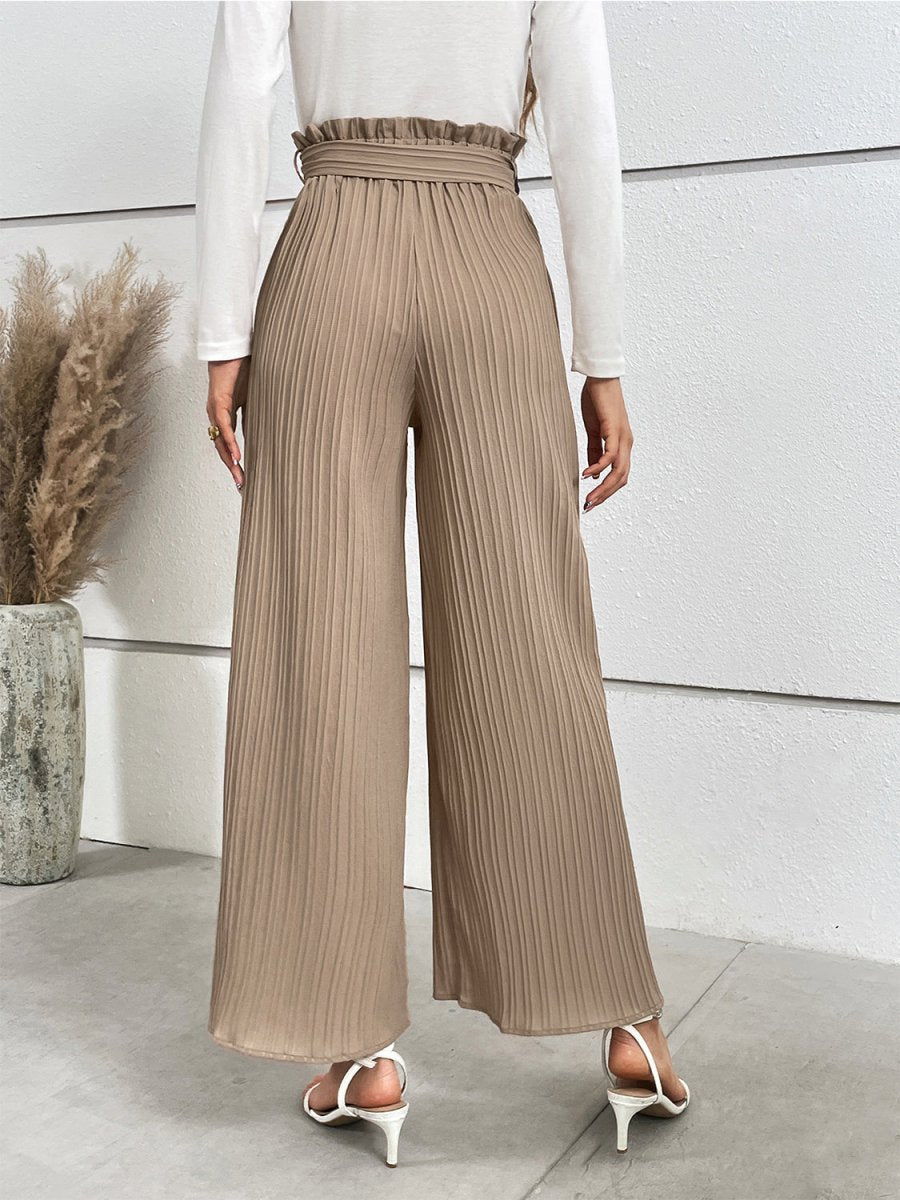 Honey Tied Wide Leg Long Pants - Bottoms