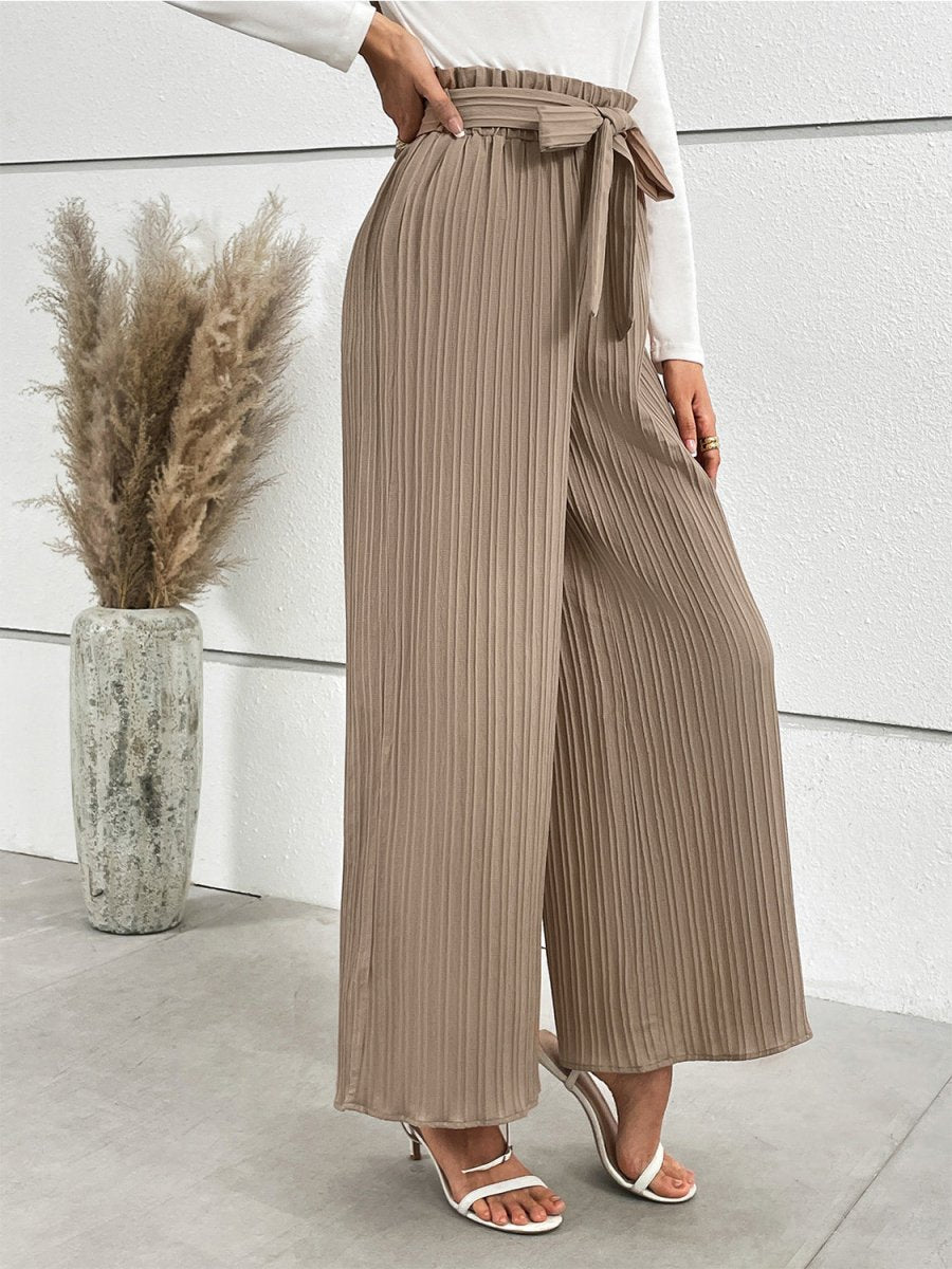 Honey Tied Wide Leg Long Pants - Bottoms