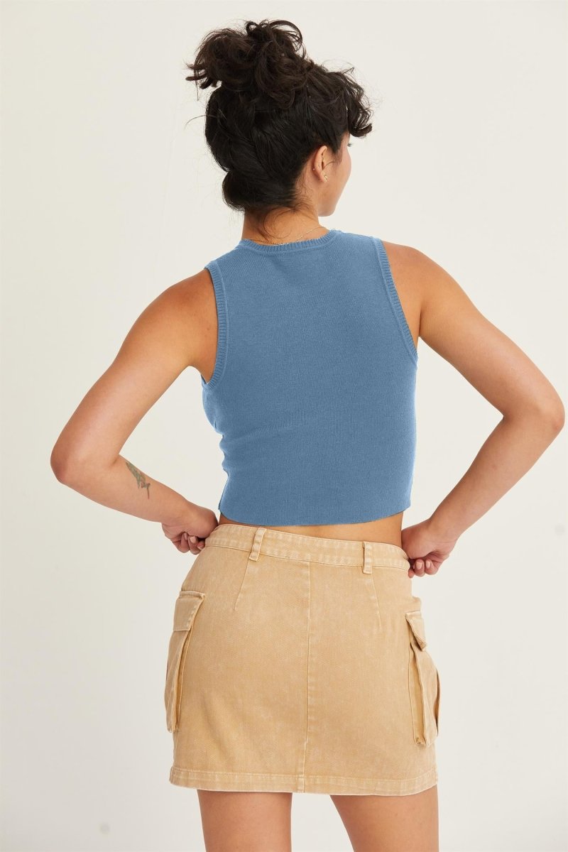 HYFVE Ribbed Knit Cropped Tank - Top