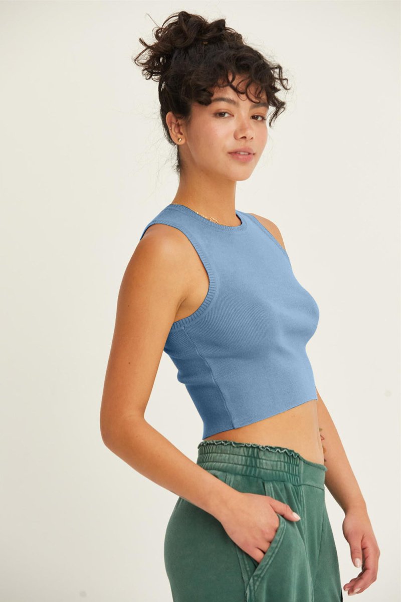 HYFVE Ribbed Knit Cropped Tank - Top