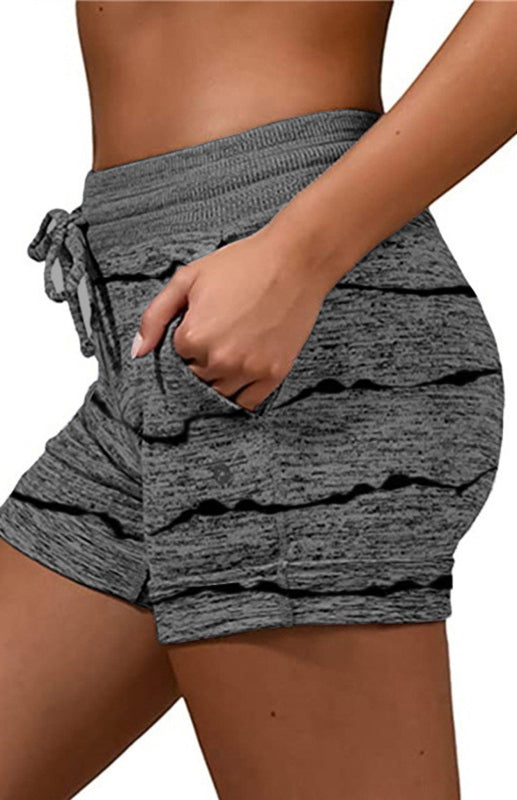 Ladies Casual Fashion Waist Stretch Shorts