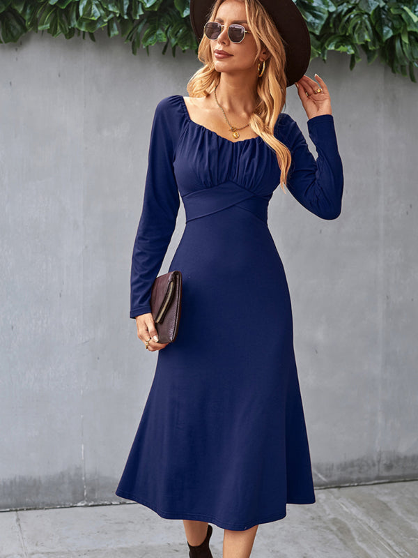 Women's Solid Knit Raglan Sleeve Dress