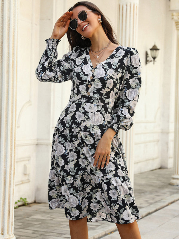 Women's long -sleeved new product fashion and comfortable dress