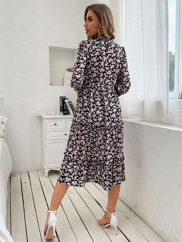 New product long -sleeved long -sleeved base fashion dress