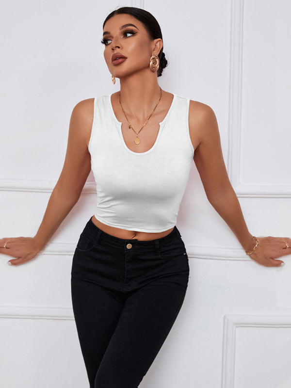 Women's Knitted U-Neck Vest