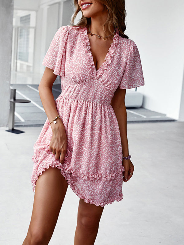 Casual all-match spring and summer sexy short dress