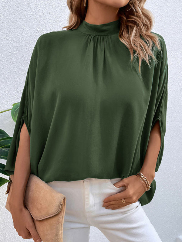 New fashion women's temperament solid color shirt