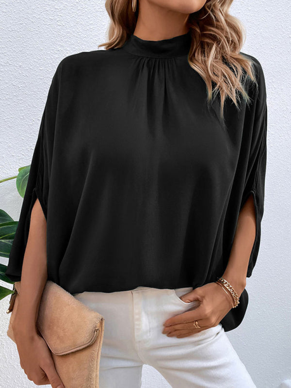 New fashion women's temperament solid color shirt